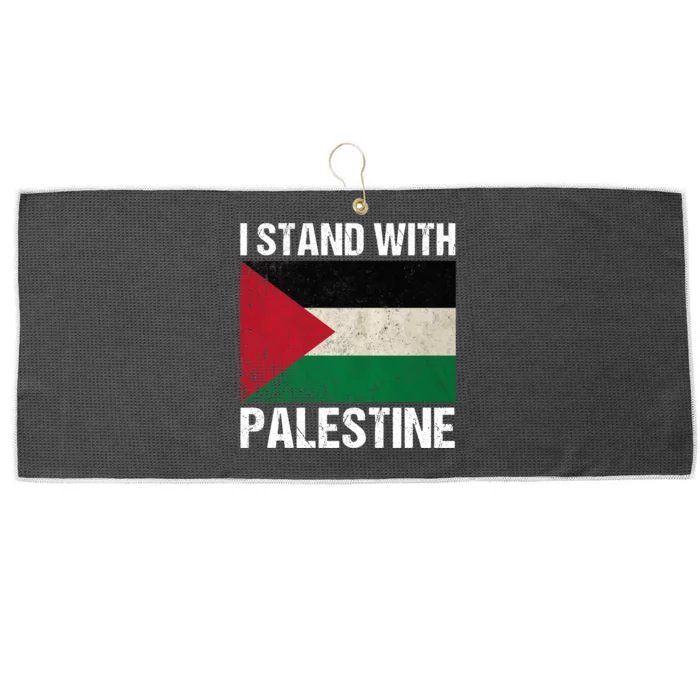 I Stand With Palestine For Their Freedom Us Palestine Flag Large Microfiber Waffle Golf Towel