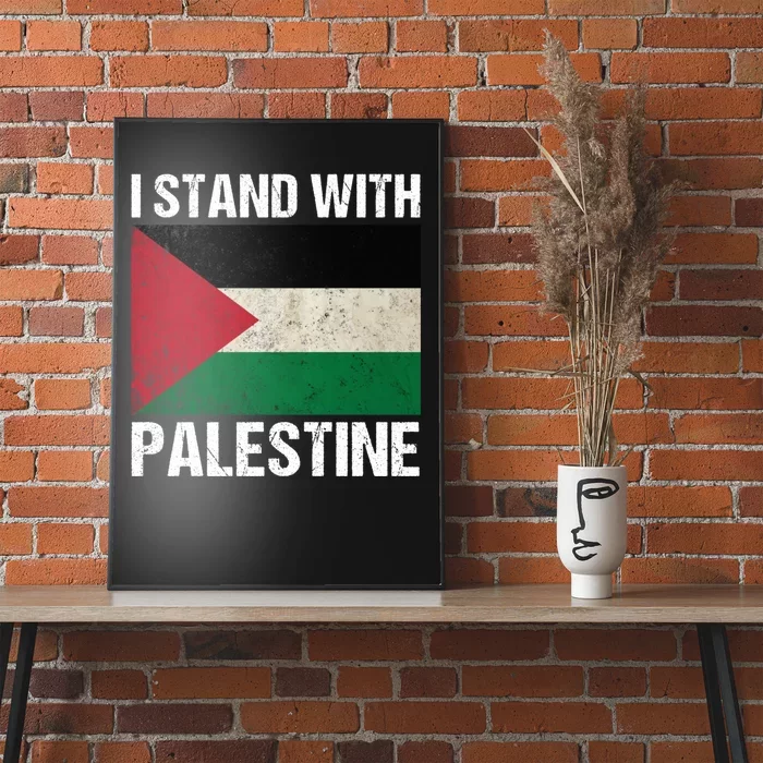 I Stand With Palestine For Their Freedom Us Palestine Flag Poster