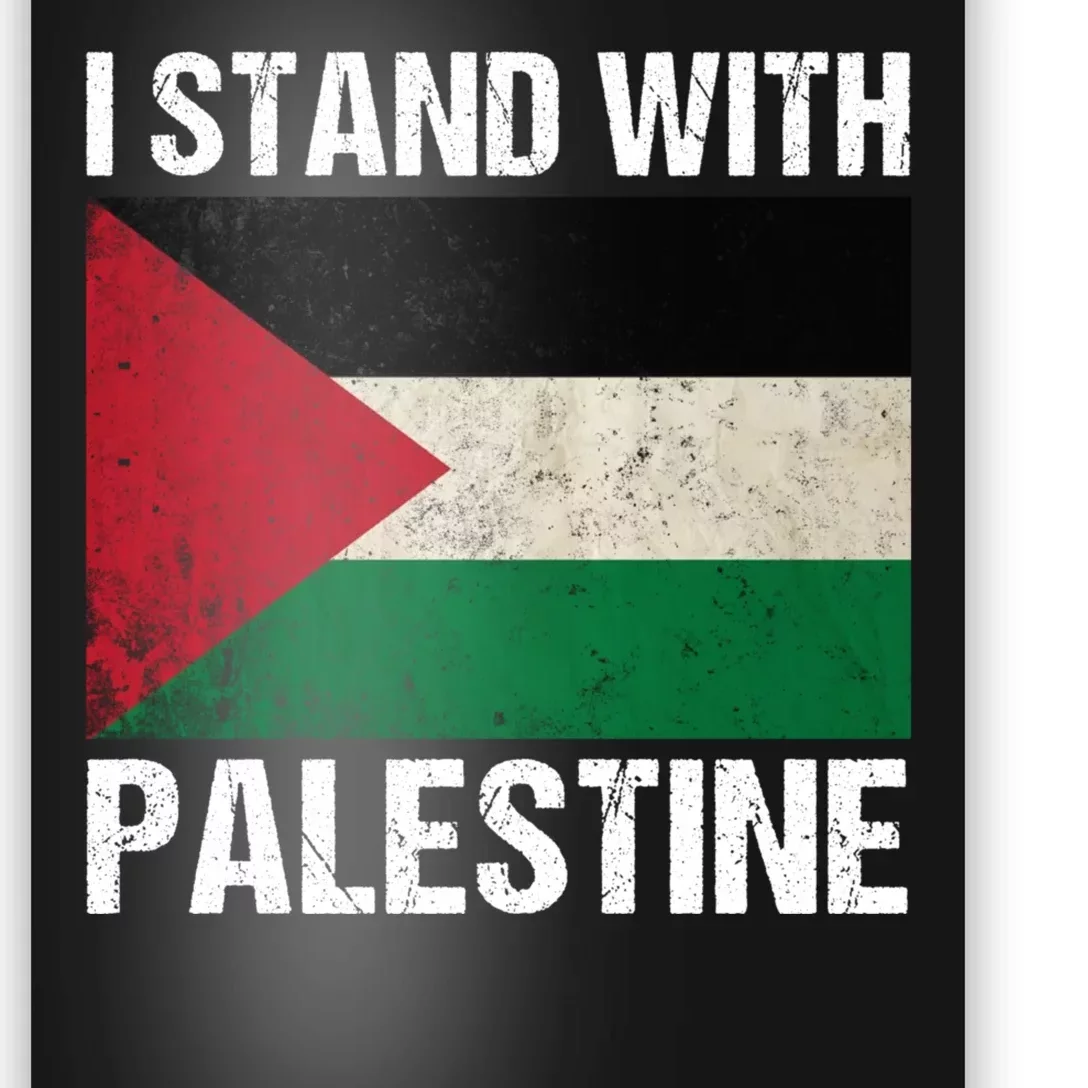 I Stand With Palestine For Their Freedom Us Palestine Flag Poster