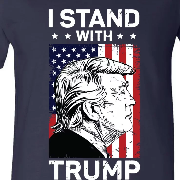 I Stand With Trump V-Neck T-Shirt