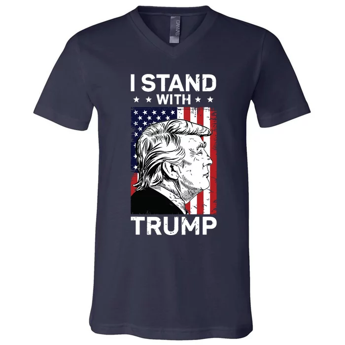 I Stand With Trump V-Neck T-Shirt