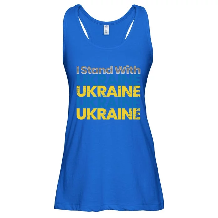 I Stand With Ukraine Ukrainian Flag Ukrainians Gift Ladies Essential Flowy Tank