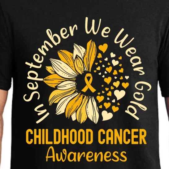 In September We Wear Gold Childhood Cancer Awareness Pajama Set