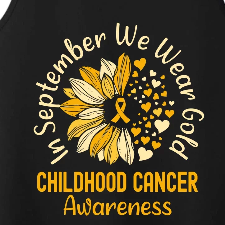 In September We Wear Gold Childhood Cancer Awareness Performance Tank