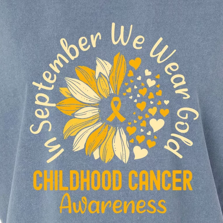 In September We Wear Gold Childhood Cancer Awareness Garment-Dyed Women's Muscle Tee