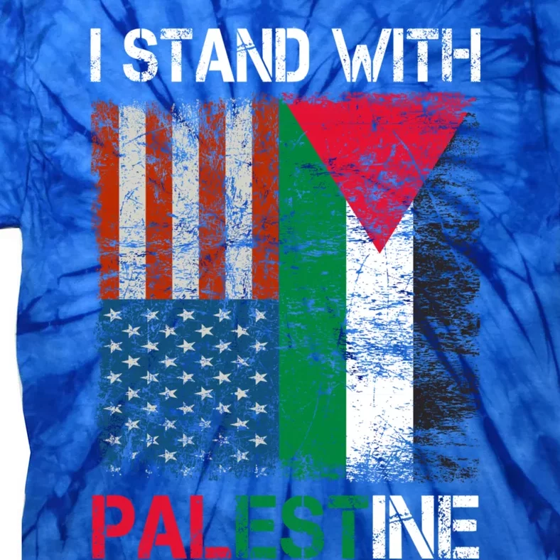 I Stand With Palestine Us Flag Palestinians Fla Tie-Dye T-Shirt