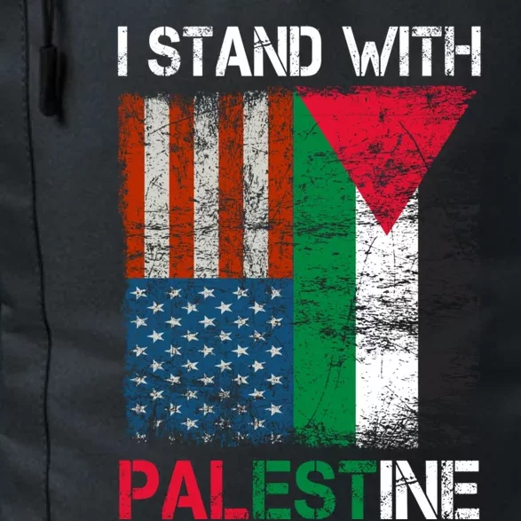 I Stand With Palestine Us Flag Palestinians Fla Daily Commute Backpack