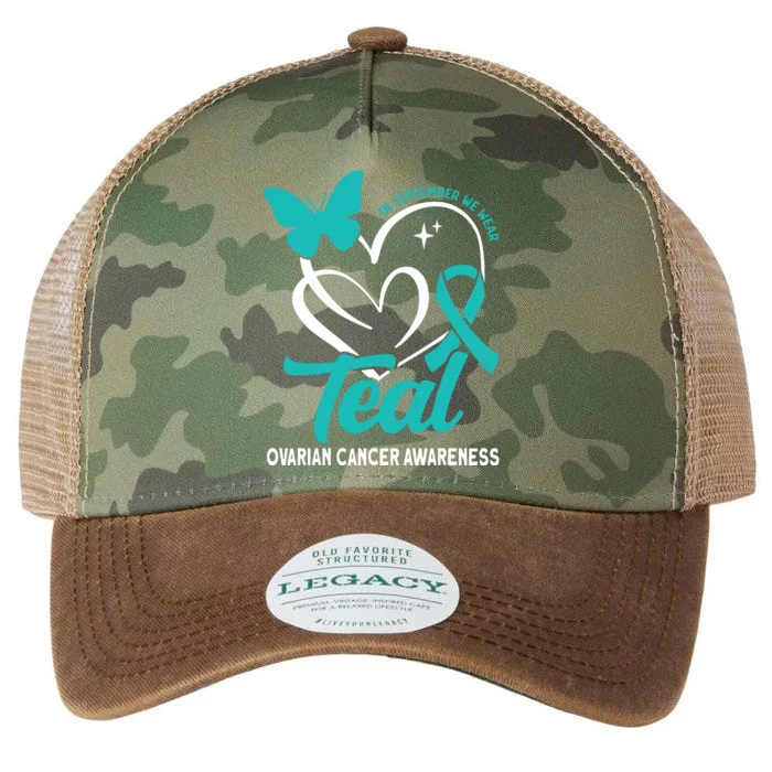 In September We Wear Teal Ovarian Cancer Awareness Legacy Tie Dye Trucker Hat