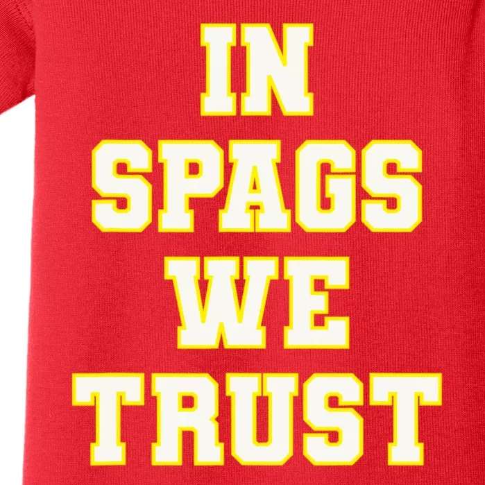 In Spags We Trust Baby Bodysuit