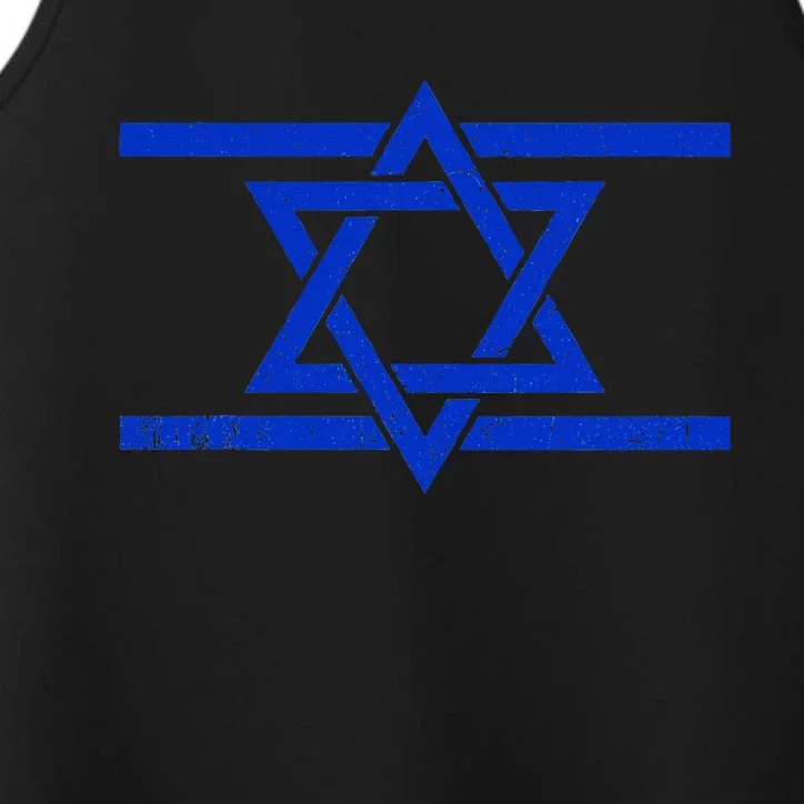 I Stand With Israel Flag Israeli Jewish Star Of David Jewish Performance Tank