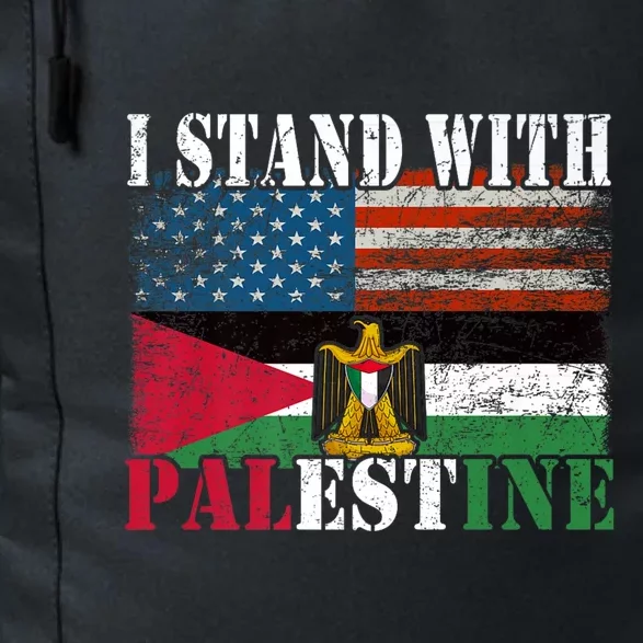 I Stand With Palestine Us Flag Palestinians Flag Daily Commute Backpack