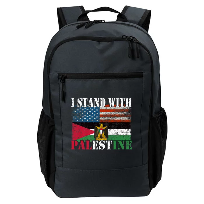 I Stand With Palestine Us Flag Palestinians Flag Daily Commute Backpack