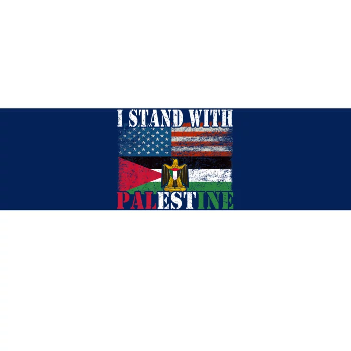 I Stand With Palestine Us Flag Palestinians Flag Bumper Sticker