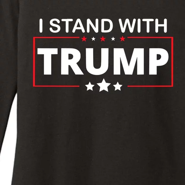 I Stand With Trump Womens CVC Long Sleeve Shirt