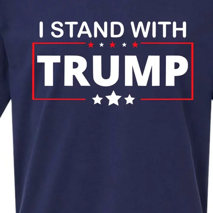 I Stand With Trump Sueded Cloud Jersey T-Shirt