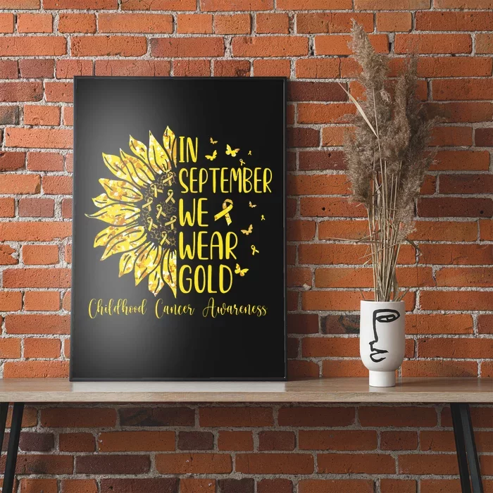 In September We Wear Gold Childhood Cancer Awareness Poster