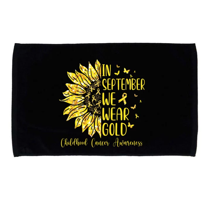 In September We Wear Gold Childhood Cancer Awareness Microfiber Hand Towel