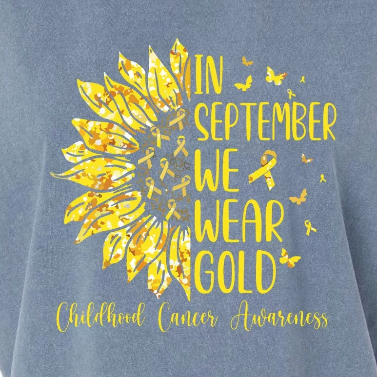 In September We Wear Gold Childhood Cancer Awareness Garment-Dyed Women's Muscle Tee