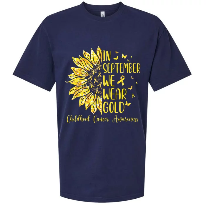 In September We Wear Gold Childhood Cancer Awareness Sueded Cloud Jersey T-Shirt