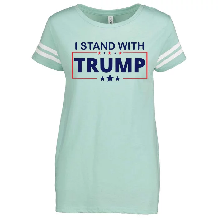 I Stand With Trump Enza Ladies Jersey Football T-Shirt