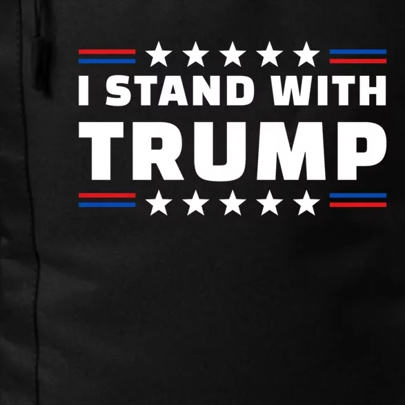 I Stand With Trump American Flag Usa Trump Supporter Daily Commute Backpack