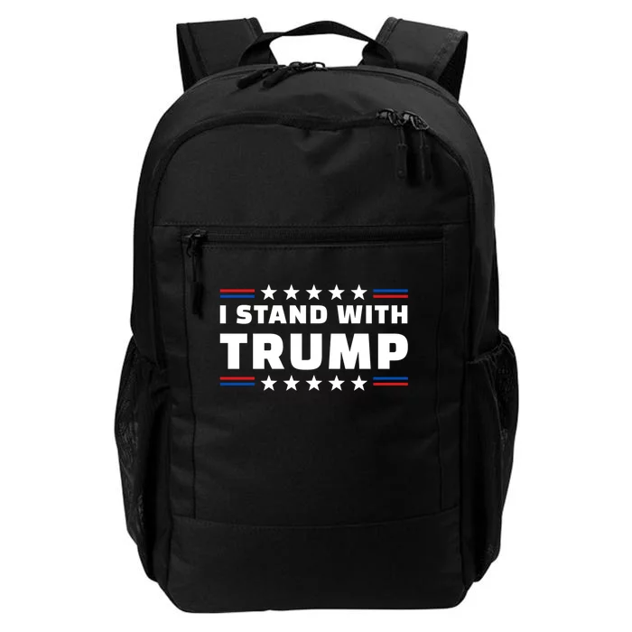 I Stand With Trump American Flag Usa Trump Supporter Daily Commute Backpack