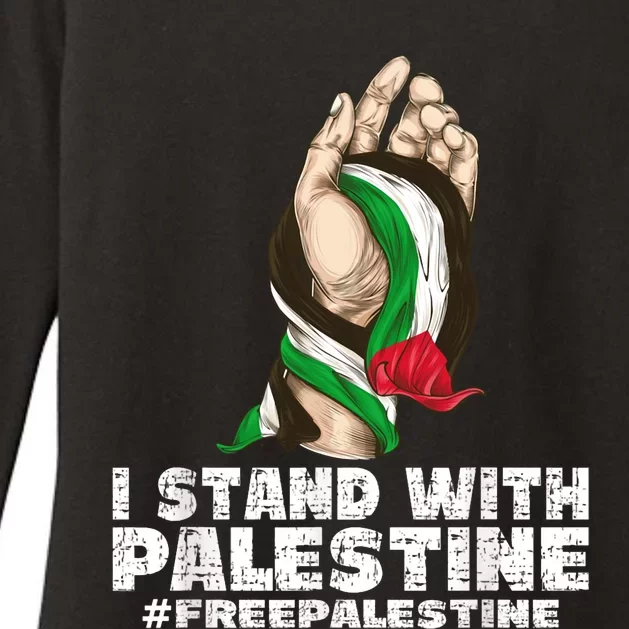 I Stand With Palestine For Their Freedom Free Palestine Womens CVC Long Sleeve Shirt