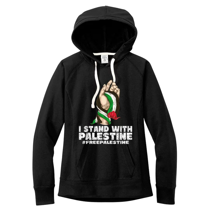 I Stand With Palestine For Their Freedom Free Palestine Women's Fleece Hoodie