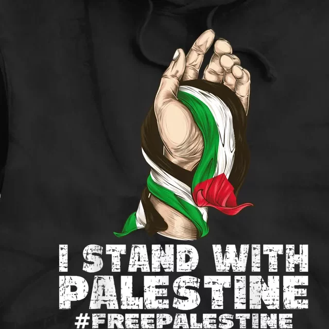 I Stand With Palestine For Their Freedom Free Palestine Tie Dye Hoodie