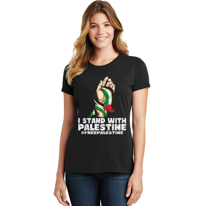 I Stand With Palestine For Their Freedom Free Palestine Women's T-Shirt