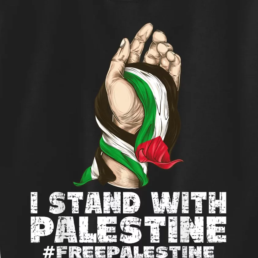 I Stand With Palestine For Their Freedom Free Palestine Kids Sweatshirt