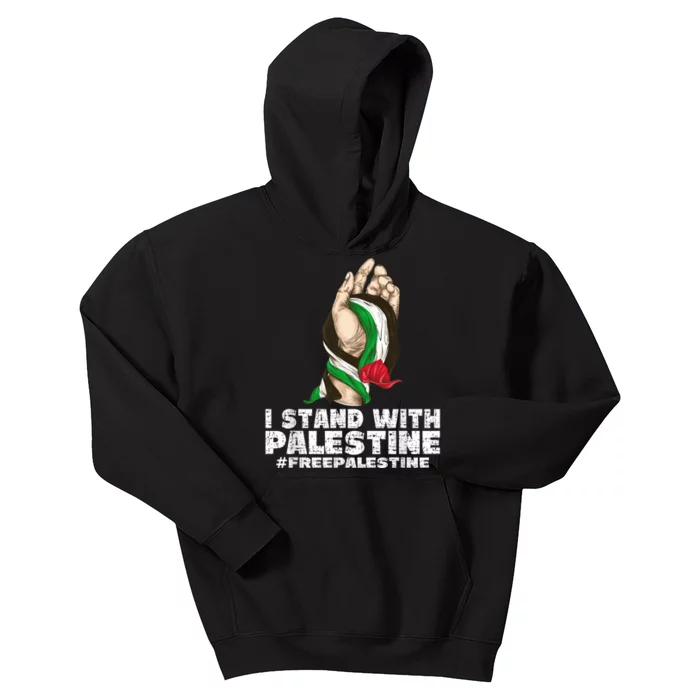 I Stand With Palestine For Their Freedom Free Palestine Kids Hoodie