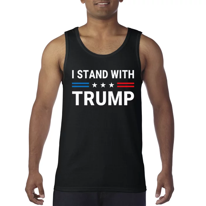 I Stand With Trump US Flag Support Trump 2024 Vintage Tank Top