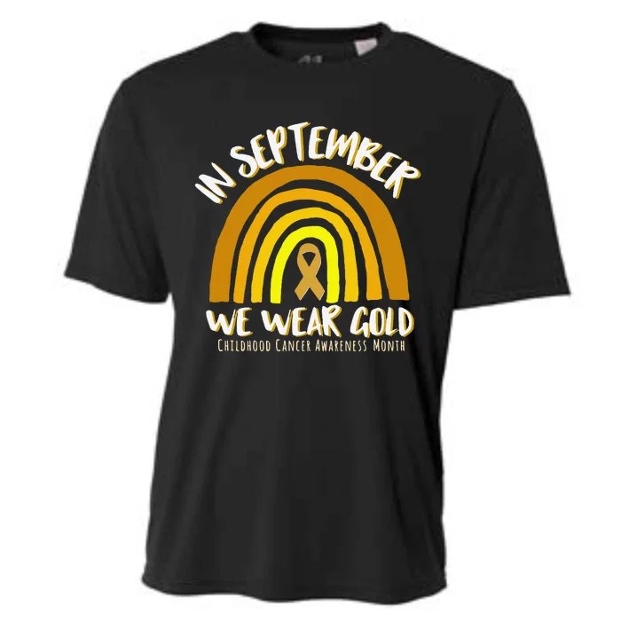 In September We Wear Gold Childhood Cancer Awareness Cooling Performance Crew T-Shirt