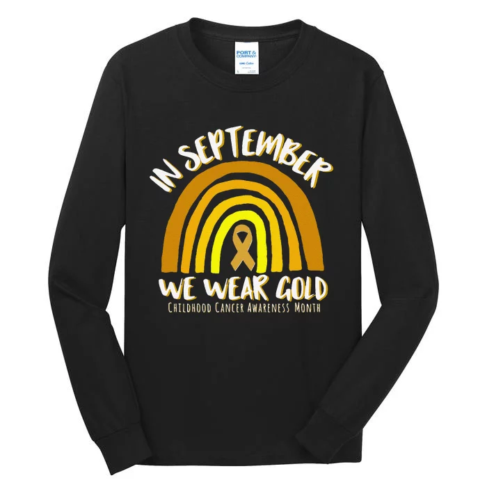 In September We Wear Gold Childhood Cancer Awareness Tall Long Sleeve T-Shirt