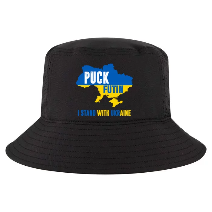 I Stand With Ukraine Puck Futin Cool Comfort Performance Bucket Hat