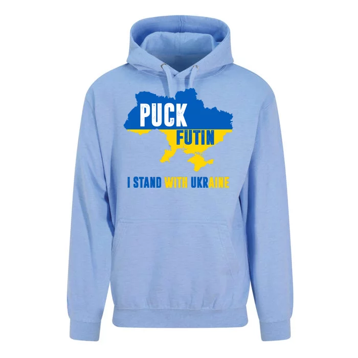 I Stand With Ukraine Puck Futin Unisex Surf Hoodie