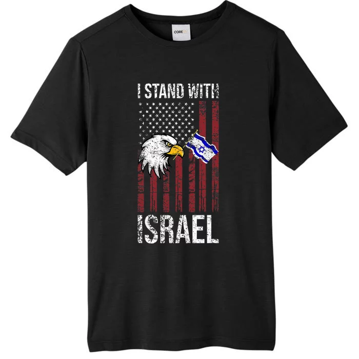 I Stand With Israel Eagle Flag Design ChromaSoft Performance T-Shirt