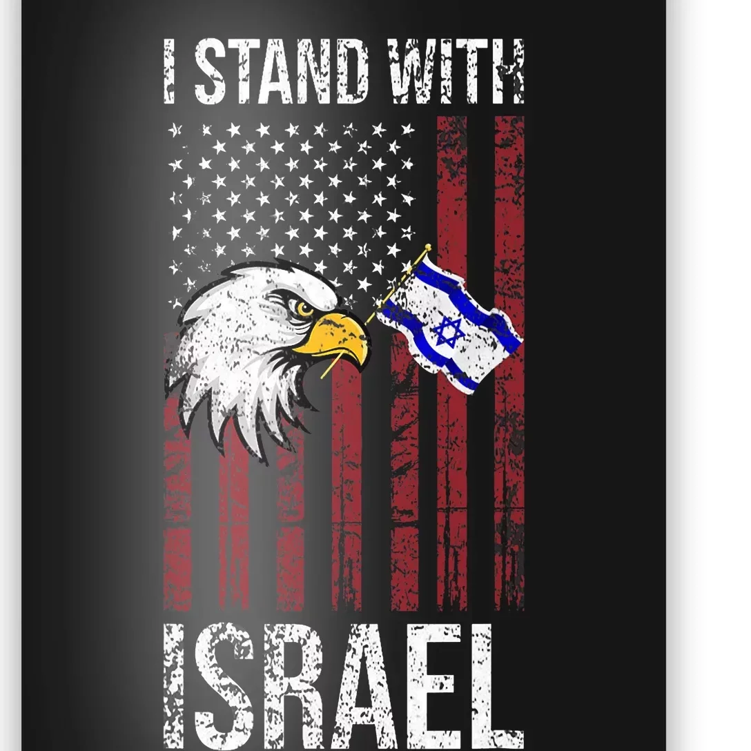 I Stand With Israel Eagle Flag Design Poster