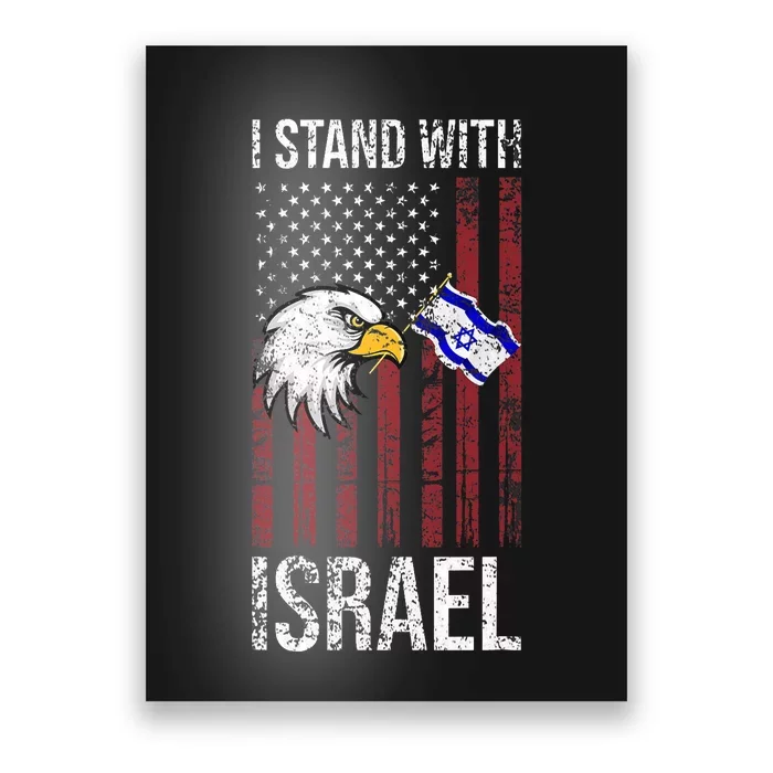 I Stand With Israel Eagle Flag Design Poster