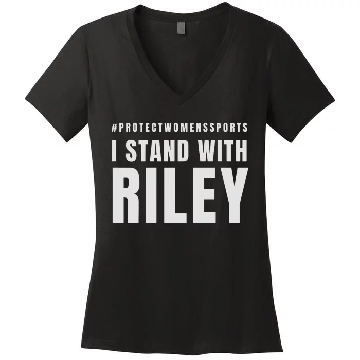 I Stand With Riley Women's V-Neck T-Shirt