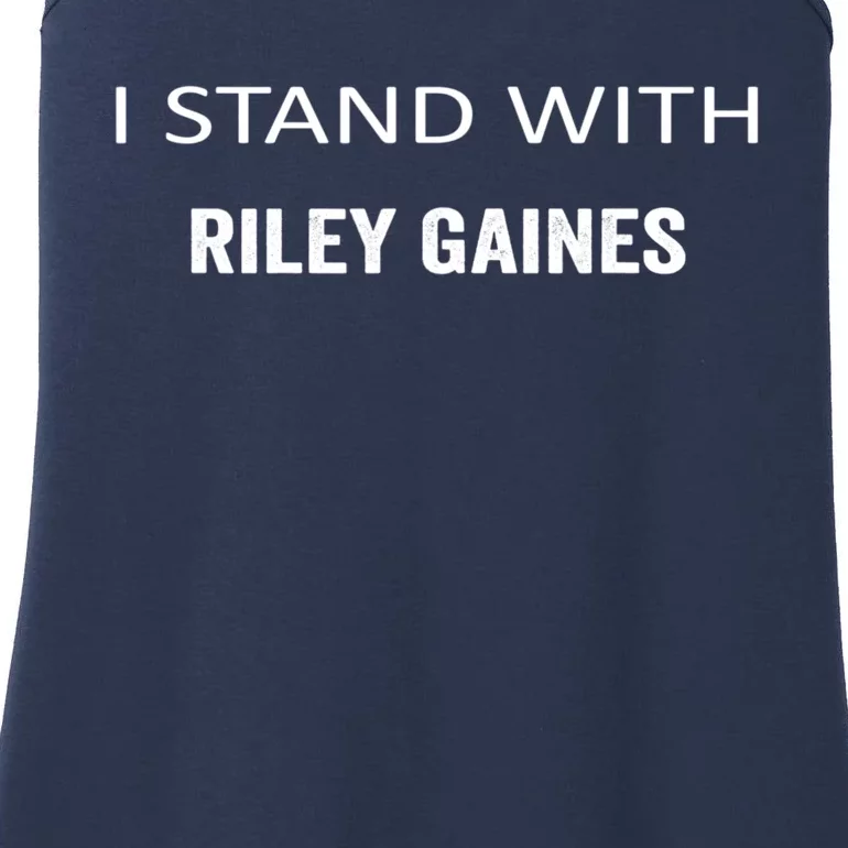 I Stand With Riley Gaines Ladies Essential Tank