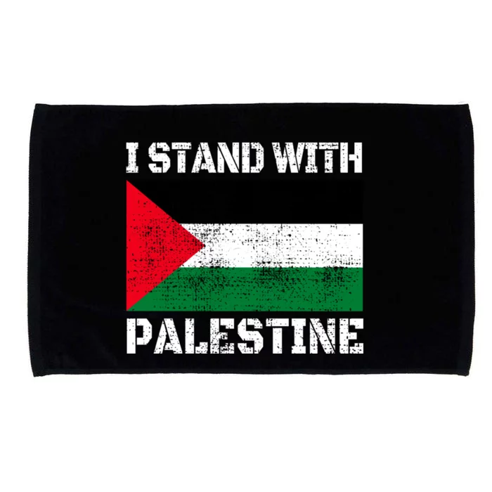 I Stand With Palestine Palestinian Flag Free Palestine Microfiber Hand Towel