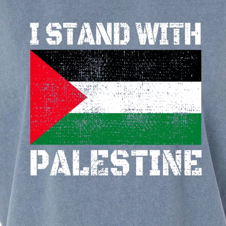 I Stand With Palestine Palestinian Flag Free Palestine Garment-Dyed Women's Muscle Tee