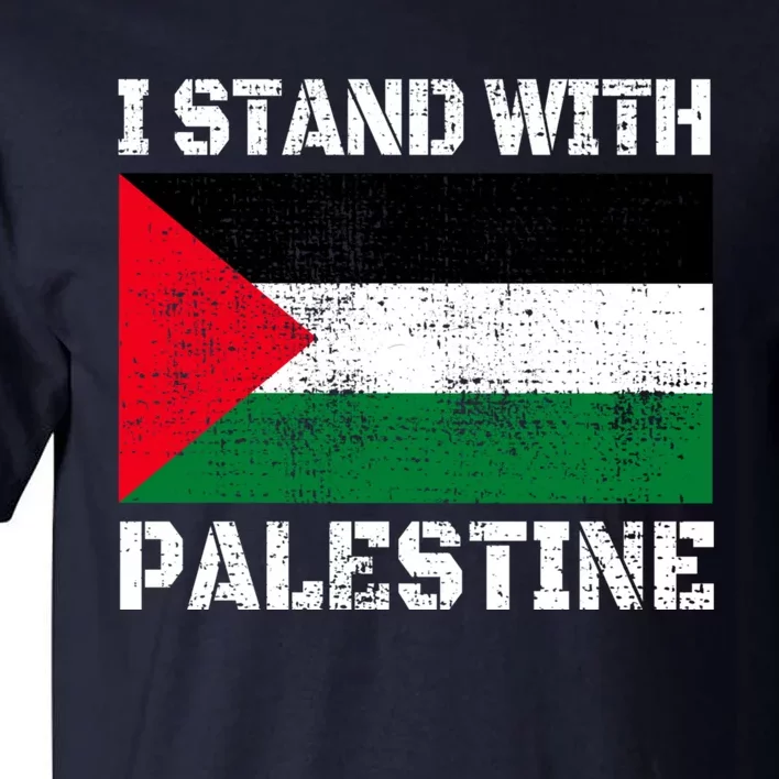 I Stand With Palestine Palestinian Flag Free Palestine Tall T-Shirt