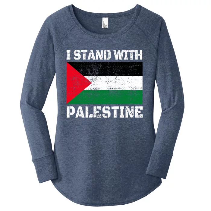 I Stand With Palestine Palestinian Flag Free Palestine Women's Perfect Tri Tunic Long Sleeve Shirt