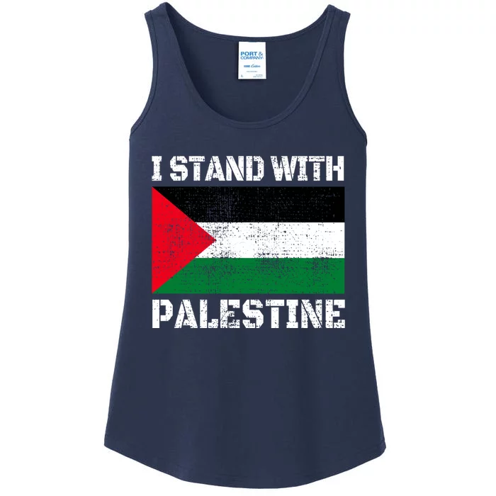 I Stand With Palestine Palestinian Flag Free Palestine Ladies Essential Tank