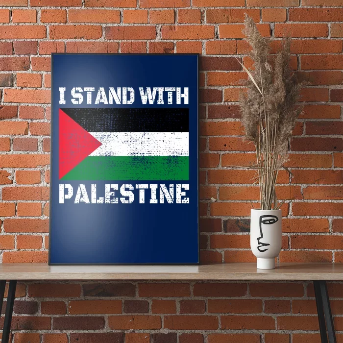 I Stand With Palestine Palestinian Flag Free Palestine Poster