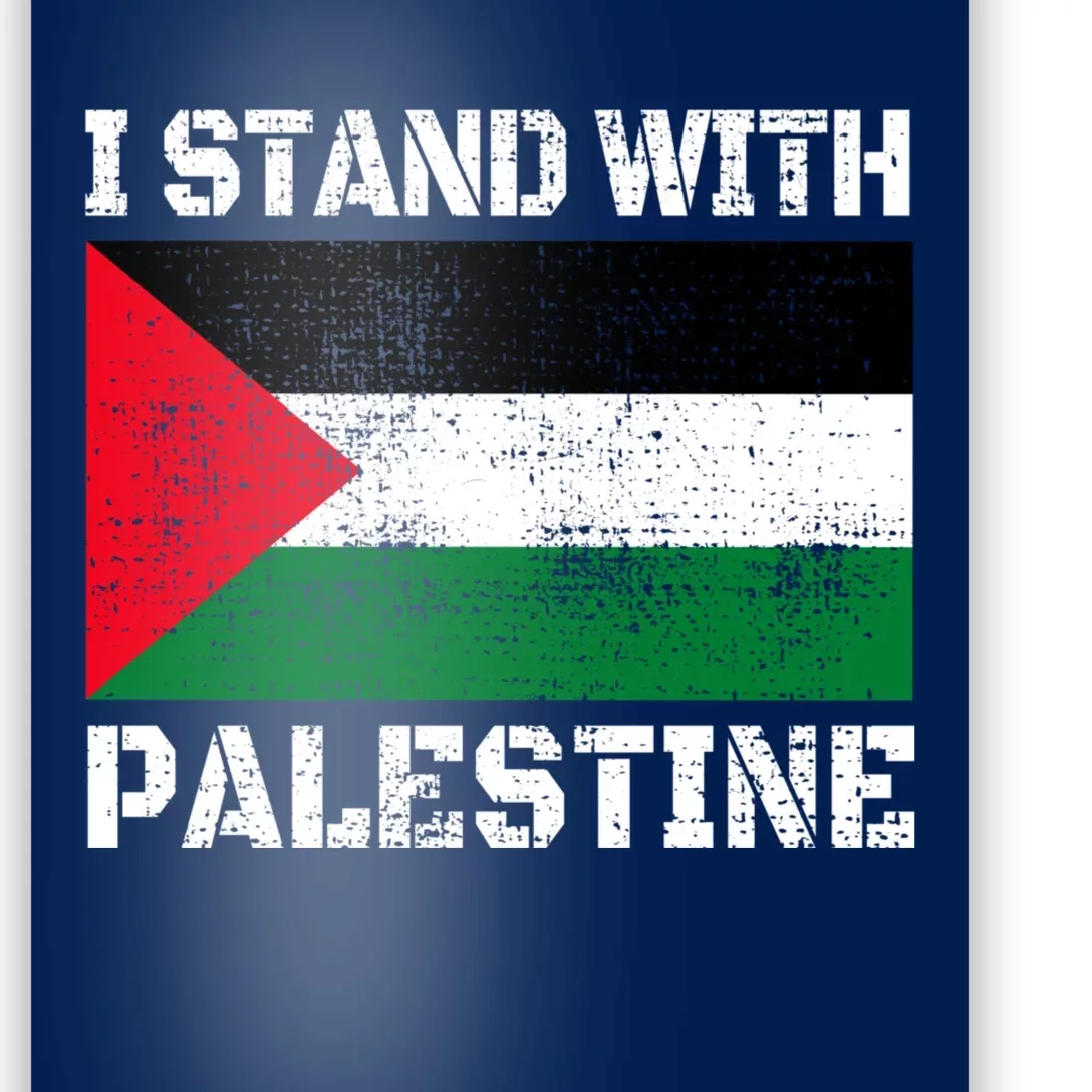 I Stand With Palestine Palestinian Flag Free Palestine Poster