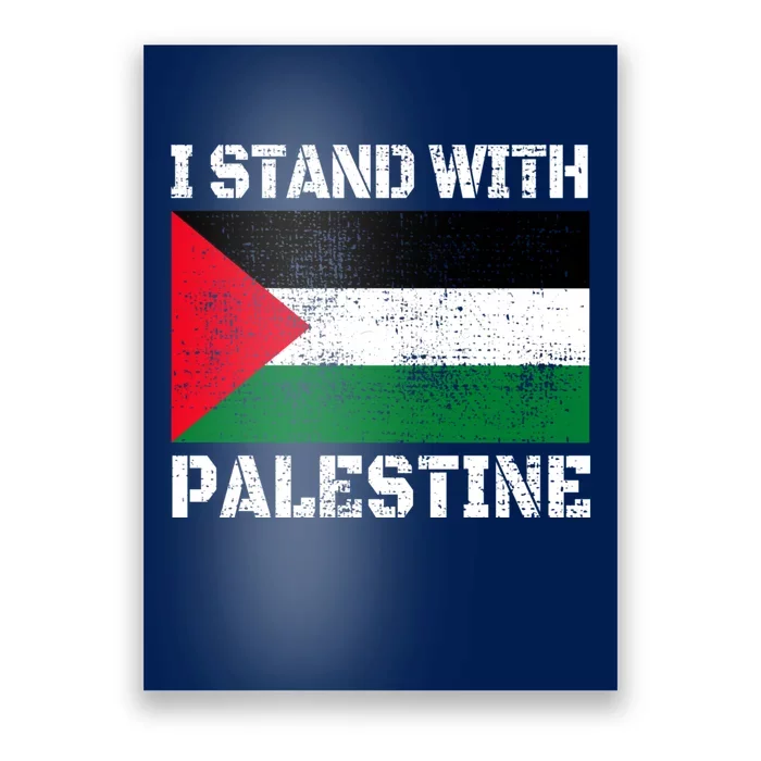 I Stand With Palestine Palestinian Flag Free Palestine Poster